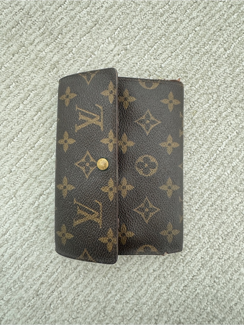 (AutLouis Vuitton Brown Monogram Continental Wallet
